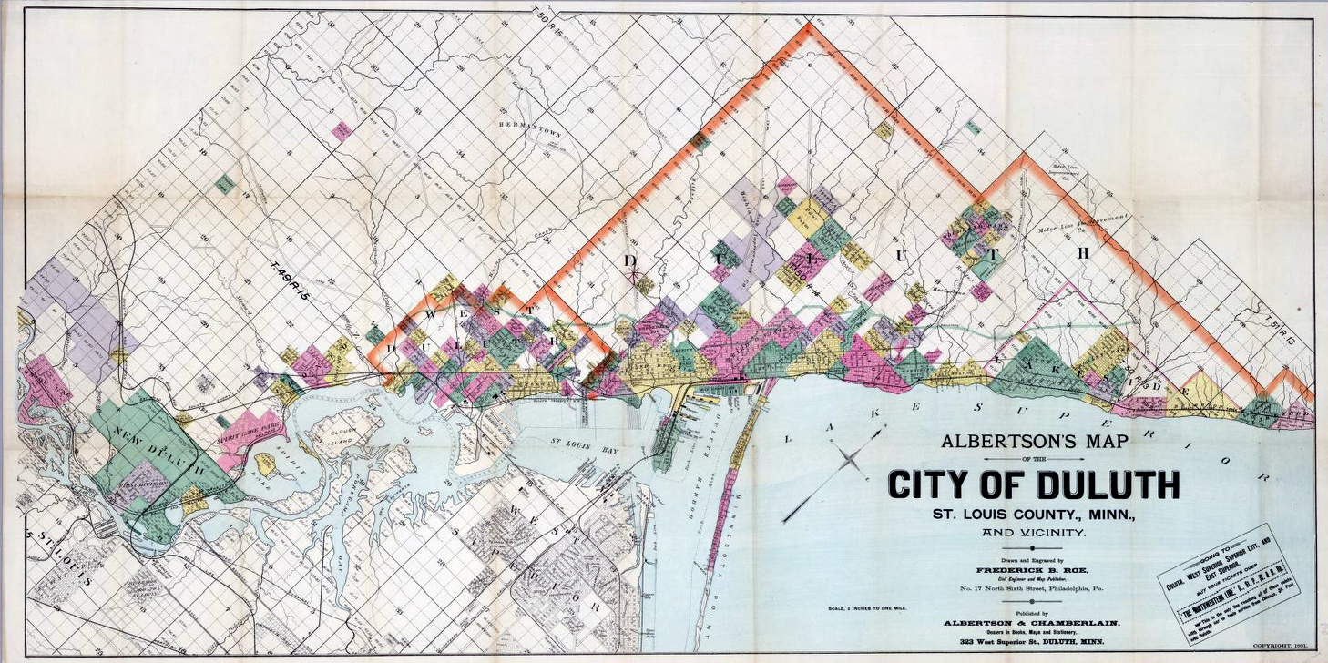 Map Of Duluth Mn Area Duluth, Minnesota 1891 - Monday Map - One Man's World