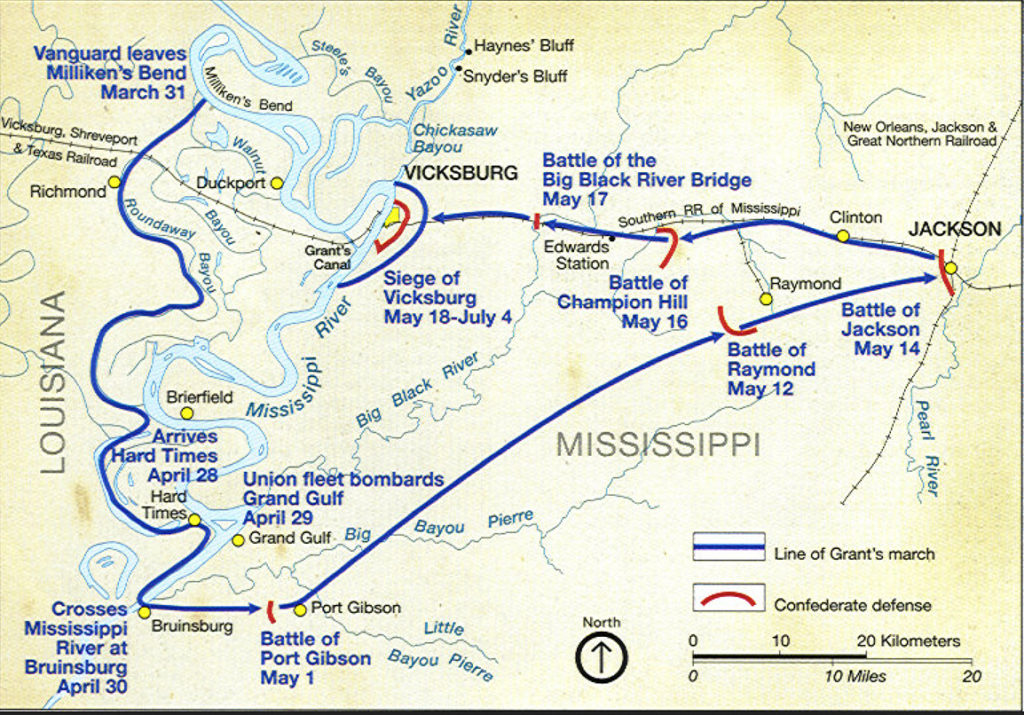 Vicksburg map 4th of July