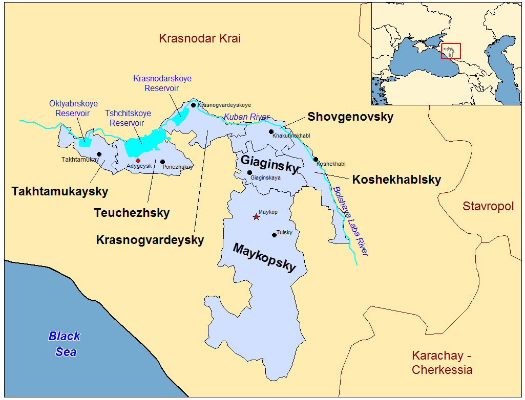 Adyge Republic Map