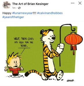 Year of the Tiger Calvin and Hobbs onemanz.com