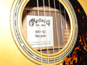 Martin 000-42 Marquis One Man's Guitar onemanz.com label