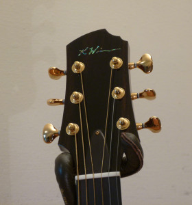 Kathy Wingert Model F Custom - headstock - guitar review at onemanz.com