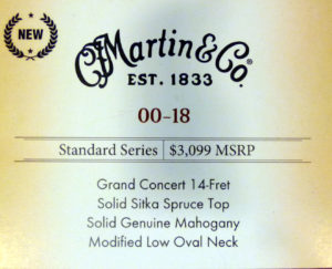 Martin 00-18 label