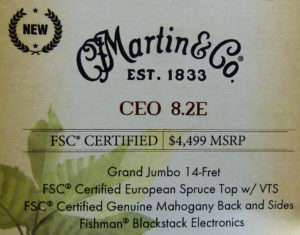 Martin CEO-8.2 NAMM label