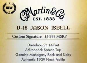 D-18 Jason Isbel NAMM label