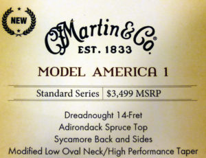 Martin Model America 1 lable