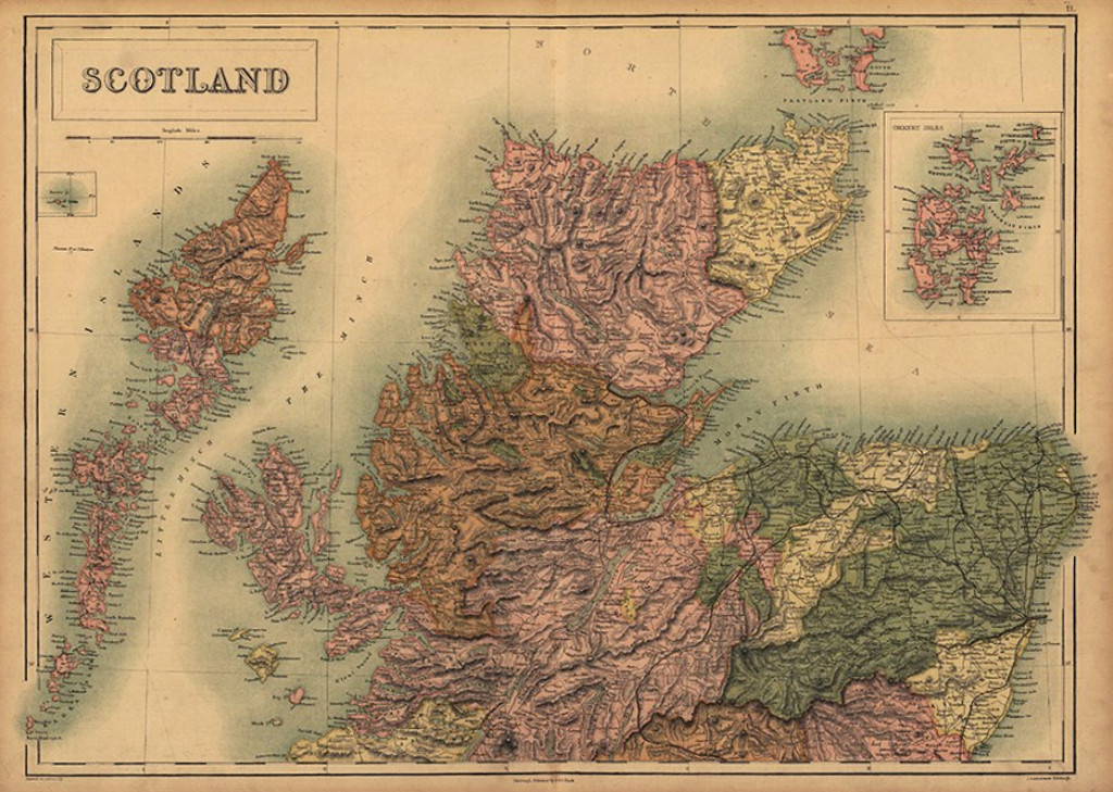 Scotland 1865 map