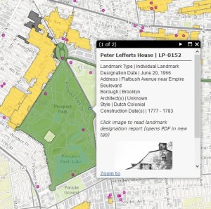 Lefferts Homestead New York City Landmarks Map