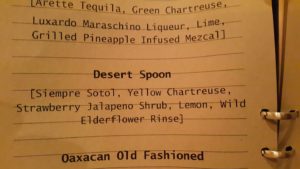 Tinderbox recipe for a Desert Spoon with Sotol